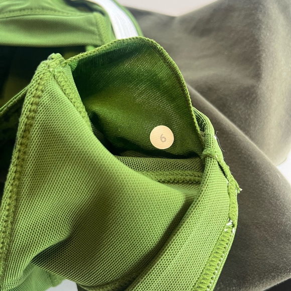 Olive Green V-neck Lulu Tank- - Picture 7 of 8